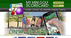 Desktop Screenshot of myminigolfscorecard.com